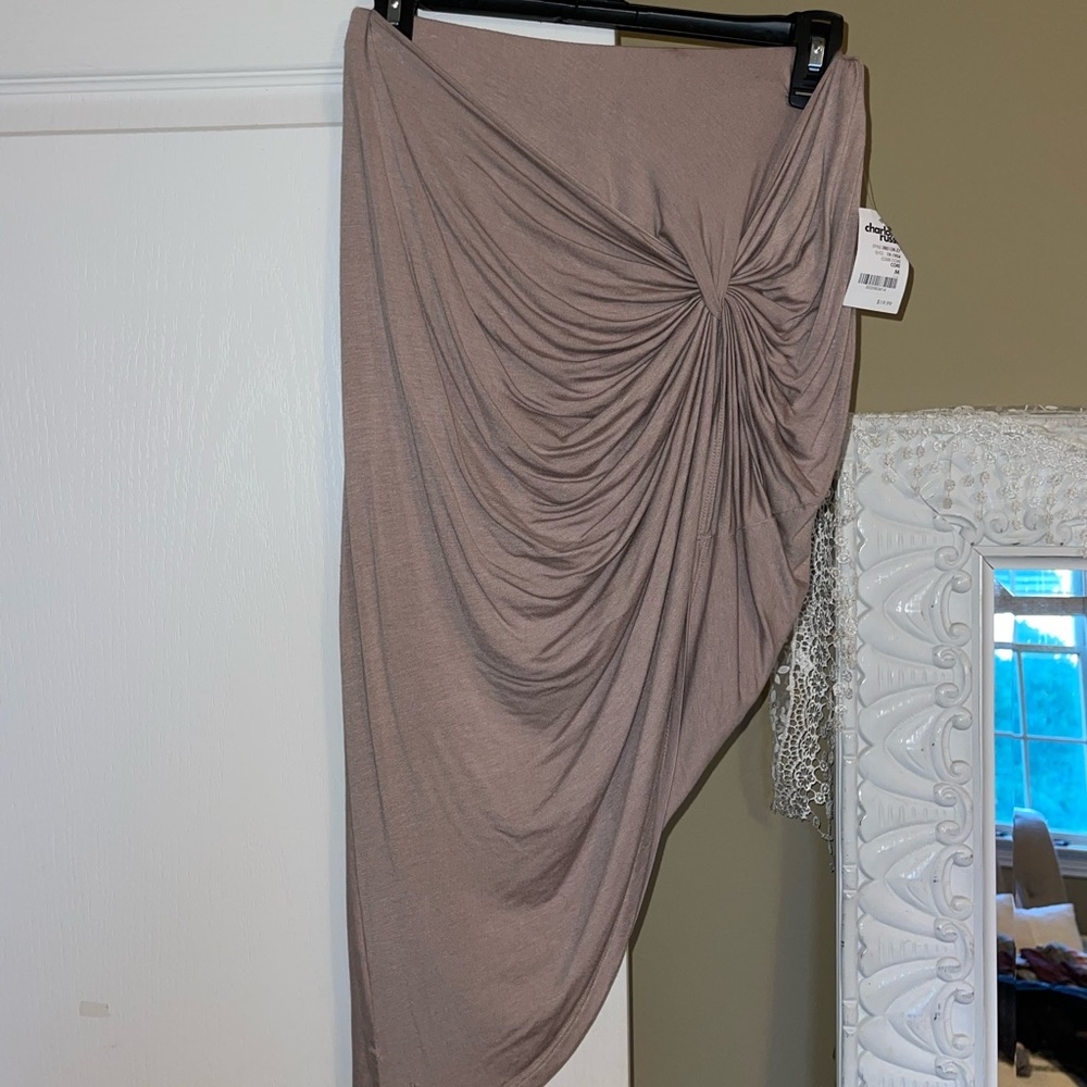 Asymmetrical tie knot skirt